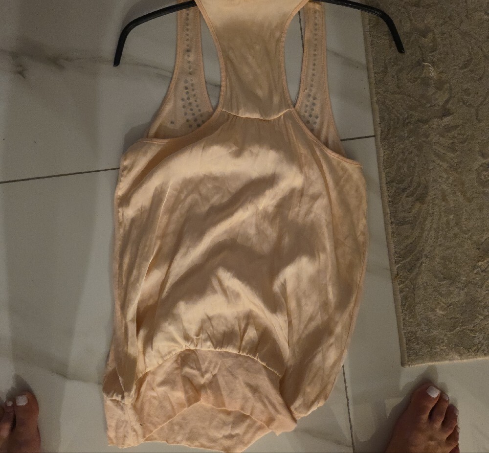 Express Peach Rhinestone Racerback Tank - Picture 3 of 3